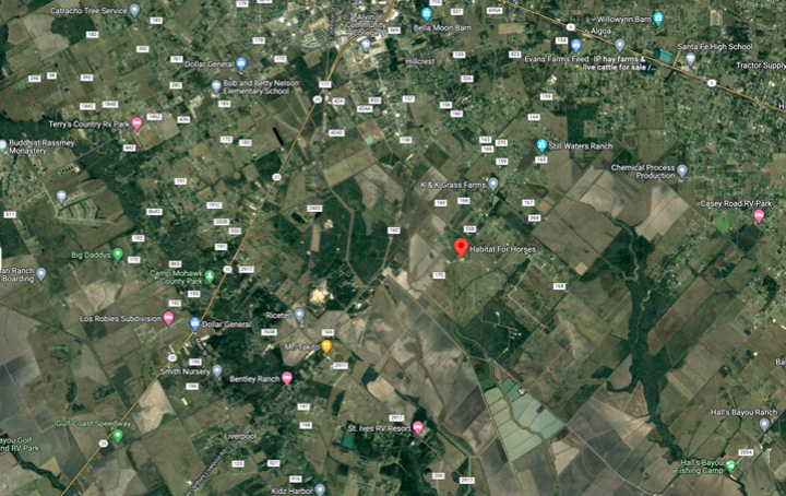 Habitat for Horses location map
